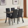 Disassemble rectangular table with inclined foot solid wood grey 120*76*76cm N101
