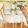 Finest Floral Coloring Square Easter Tablecloth Non Iron Stain Resistant Table 52x52 inch