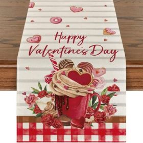 Table Runners Decor Valentine's Day Printed Tablecloth (Color: Style 22)