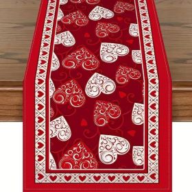 Table Runners Decor Valentine's Day Printed Tablecloth (Color: Style 25)