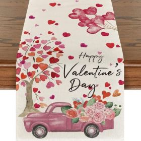 Dining Table Decor Valentine's Day Printed Tablecloth (Color: Style 19)