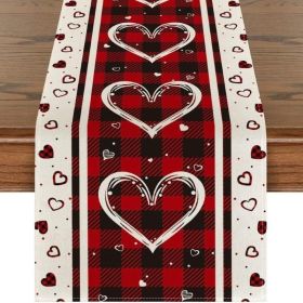 Table Runners Decor Valentine's Day Printed Tablecloth (Color: Style 21)