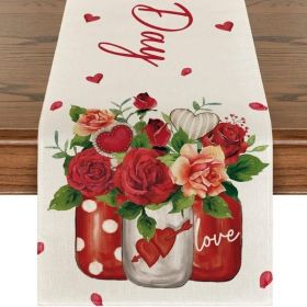 Home Decor Valentine's Day Printed Tablecloth (Color: Style 7)