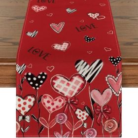 Table Decor Valentine's Day Printed Tablecloth (Color: Style 14)