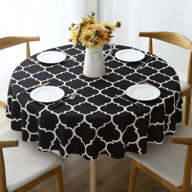 Tablecloth For Round Tables Waterproof Satin Resistant Washable Dining Table Protector (size: 120*120cm)